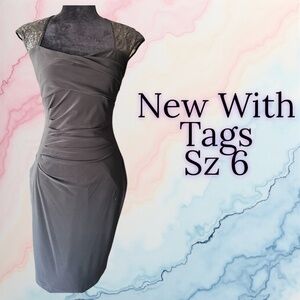 RALPH LAUREN Dress / NEW / LOTS OF DETAILS & FLATTERING FIT!  Size 6
